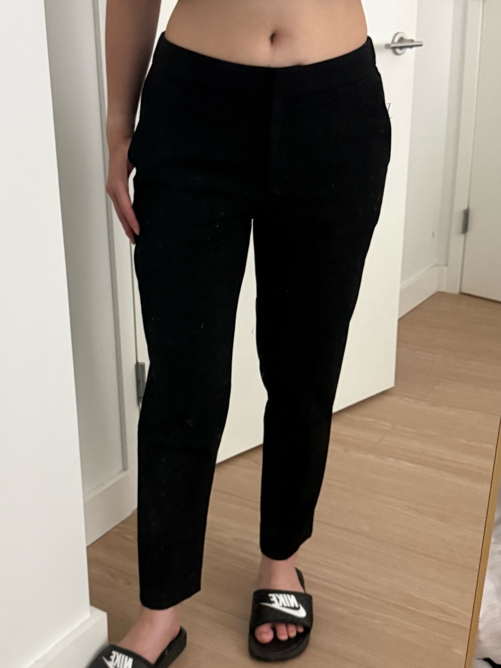 J.Crew black straight-leg trousers pants